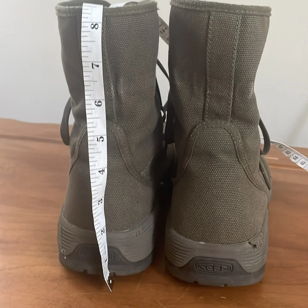 Keen Utility Roswell Mens Size 8.5D Mid Height Canvas Steel Toe Work Boots Olive